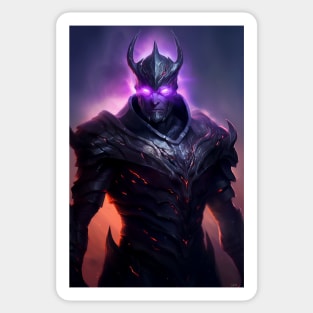 Purple-Eyed Demon Knight Sticker